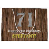 71e verjaardag: Country Western geïnspireerd uiter Groot Cadeauzakje (Achterkant)