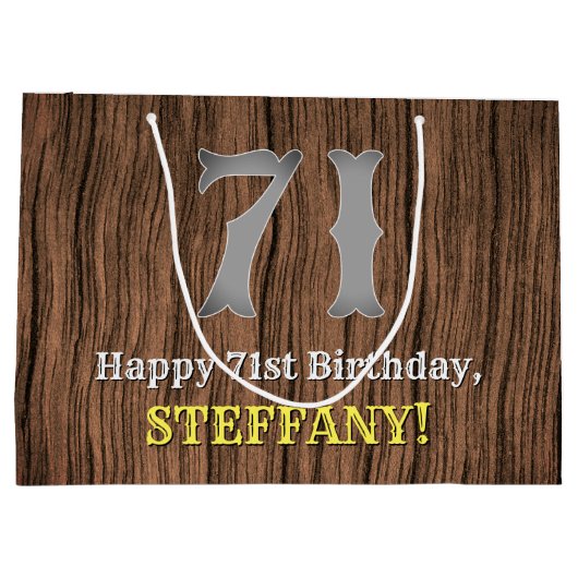 71e verjaardag: Country Western geïnspireerd uiter Groot Cadeauzakje (Achterkant)