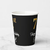 71e verjaardag - Elegante luxe Faux Gold look # Papieren Bekers (Links)