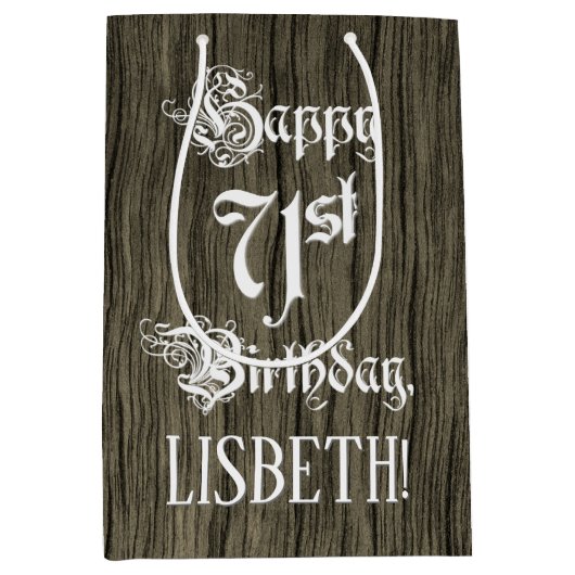 71e verjaardag: Fancy, Faux Hood Kijk + Aangepaste Medium Cadeauzakje (Voorkant)