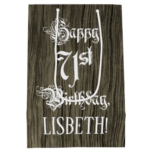 71e verjaardag: Fancy, Faux Hood Kijk + Aangepaste Medium Cadeauzakje (Achterkant)