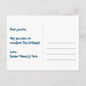 71e verjaardag: Fun Hearts-patroon, Regenboog 71 Briefkaart (Achterkant)