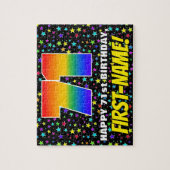 71e verjaardag — Fun, kleurrijk Star Field Pattern Legpuzzel (Verticaal)