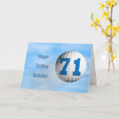 71e verjaardag golfkaart kaart (Gele Bloem)