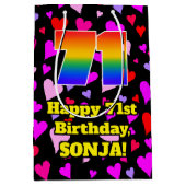 71e verjaardag: Het liefhebbende Kunstpatroon, Reg Medium Cadeauzakje (Voorkant)