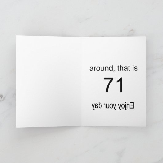 71e verjaardag kaart (Binnen)