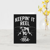 71e verjaardag Keep It Reel sinds 1954 Gevist Kaart (Gele Bloem)