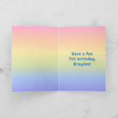 71e verjaardag: kleurrijke regenboog # 71, Naam va Kaart (Binnen)
