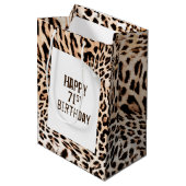 71e verjaardag leopard voor afdrukken Gemiddelde G Medium Cadeauzakje (Voorkant Gekanteld)
