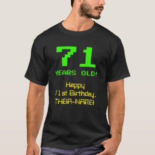 71e verjaardag: Leuk, 8-bit look, Nerdy / Geeky "7 T-shirt