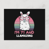 71e verjaardag Llamazing Llama 71 jaar oude verjaa Briefkaart (Voorkant)