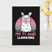 71e verjaardag Llamazing Llama 71 jaar oude verjaa Kaart (Gele Bloem)
