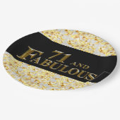 71e verjaardag papieren bordje (Gekanteld)