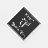 71e verjaardag Partij — Fancy Manuscript + de Naam Servet (Hoek)