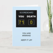 71e verjaardag scorebord kaart (Voorkant)