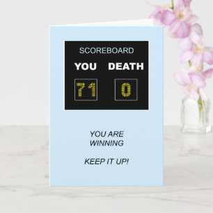 71e verjaardag scorebord kaart
