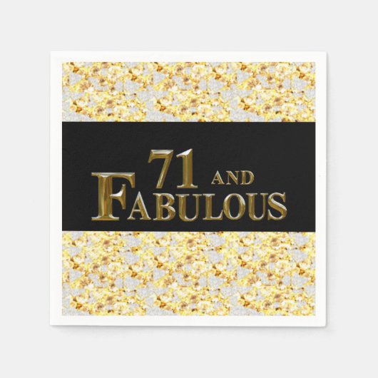 71e verjaardag servet (Voorkant)