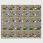 71e verjaardag: Spooky Halloween Thema, aangepaste Cadeaupapier (Vlak)