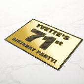 71e verjaardag van de partij van Birthday - Vette, Folie Uitnodiging (Gedraaid)