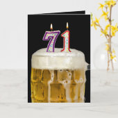 71e verjaardag zwarte bier kaart (Gele Bloem)