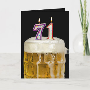 71e verjaardag zwarte bier kaart
