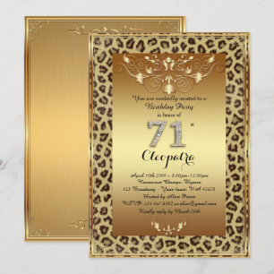 71e, Verjaardagsfeest 71e, Royal Cheetah goud plus Kaart
