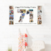 71e verjaardagsfeest Nummer 71 Fotocollage Spandoek (Insitu)