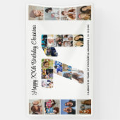 71e verjaardagsfeest Nummer 71 Fotocollage Spandoek (Verticaal)