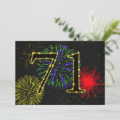 71e verjaardagsfeestje uitnodigen kaart (Staand voorkant)