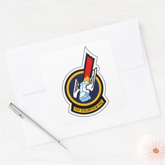 71e Vuurplein - verouderd Vierkante Sticker (Envelop)