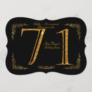 71st, Birthday party 71st, geweldige Gatsby, zwart Kaart