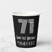 71ste verjaardag — Art Deco Geïnspireerde look "71 Papieren Bekers (Achterkant)