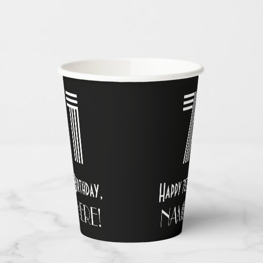 71ste verjaardag — Art Deco Geïnspireerde look "71 Papieren Bekers (Links)