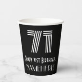 71ste verjaardag — Art Deco Geïnspireerde look "71 Papieren Bekers (Voorkant)