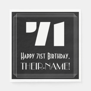 71ste verjaardag: Art Deco Geïnspireerde look "71" Servet