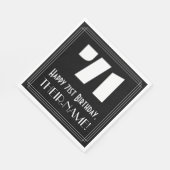 71ste verjaardag: Art Deco Geïnspireerde look "71" Servet (Hoek)