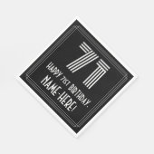 71ste verjaardag: Art Deco Geïnspireerde look "71" Servet (Hoek)