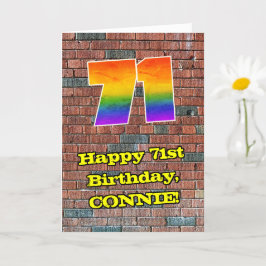 71ste verjaardag: Fun Graffiti-geïnspireerde regen Kaart