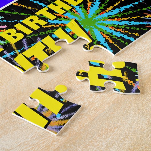 71ste verjaardag: Fun, kleurrijk gevuurwerk Legpuzzel (Zijkant)