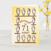 71ste verjaardag, nieuwsgierig is kaart. kaart (Gele Bloem)