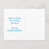 71ste verjaardag: Vet, Vun, Eenvoudig, Regenboog 7 Briefkaart (Achterkant)