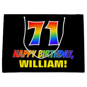 71ste verjaardag: Vet, Vun, Eenvoudig, Regenboog 7 Groot Cadeauzakje