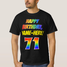 71ste verjaardag — Vet, Vun, Regenboog 71, Eigen n T-shirt