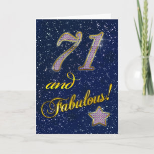 71ste verjaardag voor iemand Fabulous Kaart
