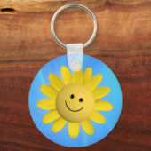 720227 HAPPY SUN FLOWER SMILIE FACE CARTOON GRAPHI SLEUTELHANGER (Voorkant)