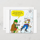 720 houden kinderen uit mijn voortuin cartoon briefkaart (Voorkant / Achterkant)