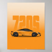 720s oranje superauto poster (Voorkant)