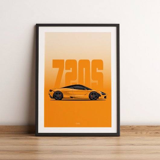 720s oranje superauto poster