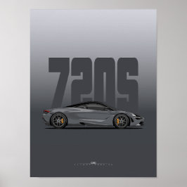720S Supercar Poster – Storm Grijs