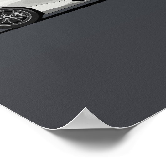 720S Supercar Poster – Wit (Hoek)